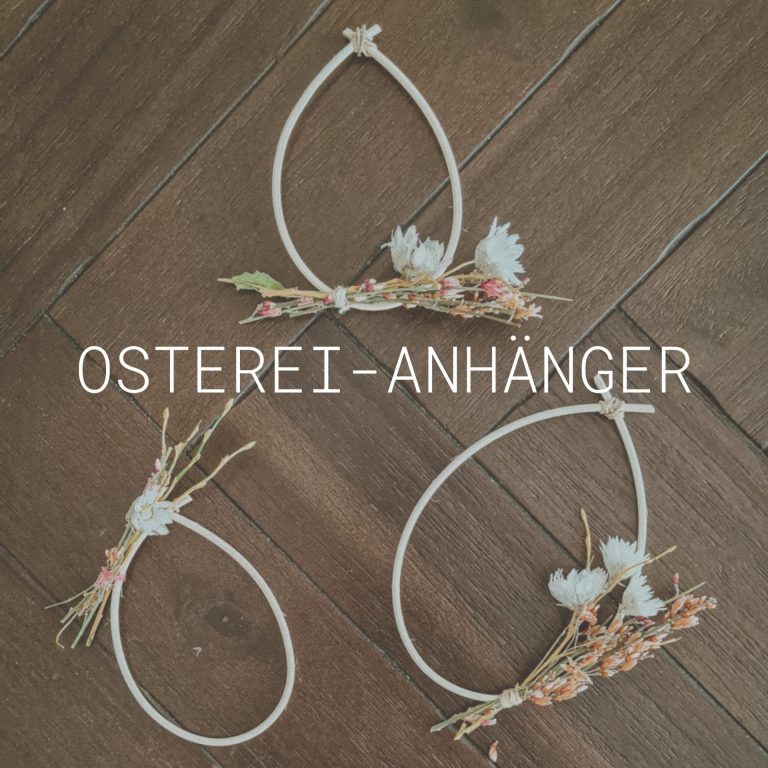 Peddigrohr Osterei-Anhänger